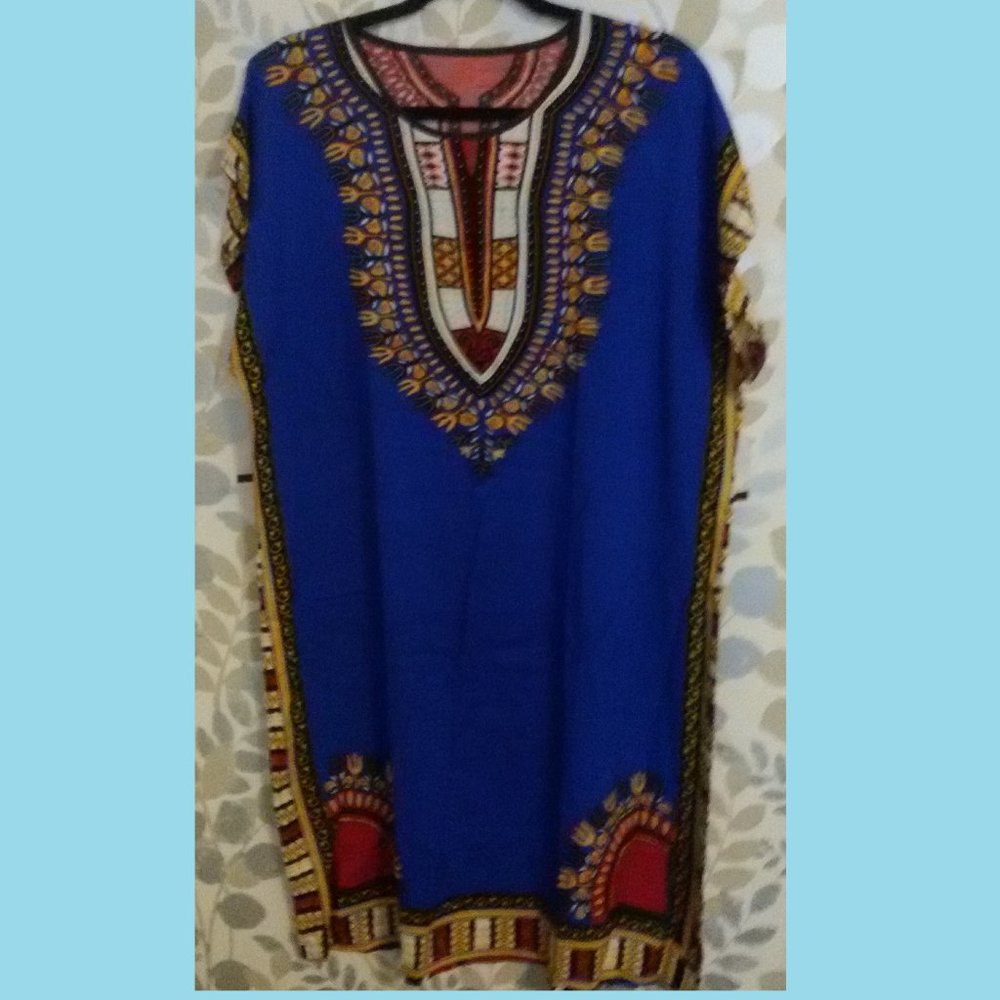 Blue Beach Kaftan Dress Tunic / Bathing Suit Cover Up / New! (2/$60❤️)
